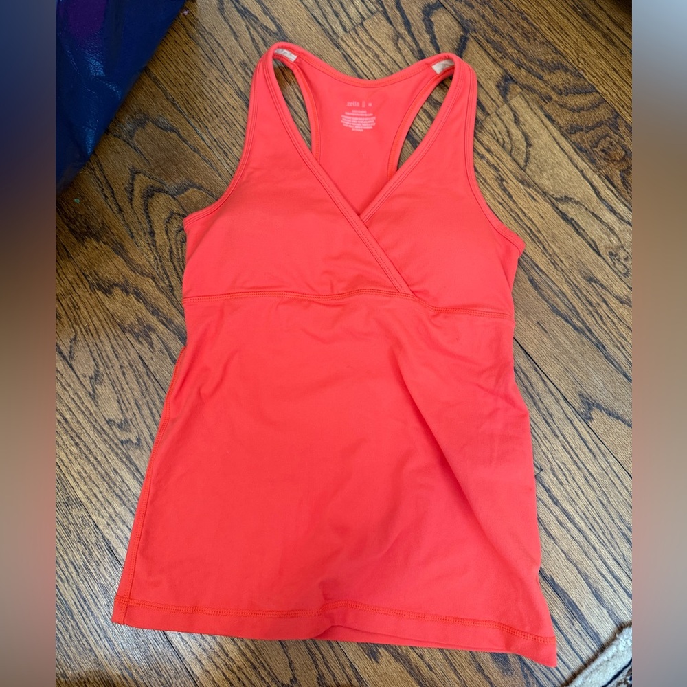 Zella Bright Red Sleeveless Top
